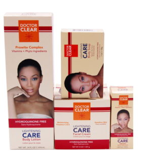 Doctor Clear Lightening Care-Body Lotion, Cream, Serum, Soap- 4 Pack doctor clear