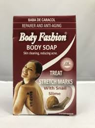 Body Fashion BODY SOAP TREAT STRETCH MARKS with Snail Slime 8.6 oz / 260 gr