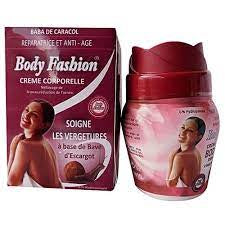 Body Fashion Jar Cream TREAT STRETCH MARKS With Snail Slime 8.3 oz / 250 ml