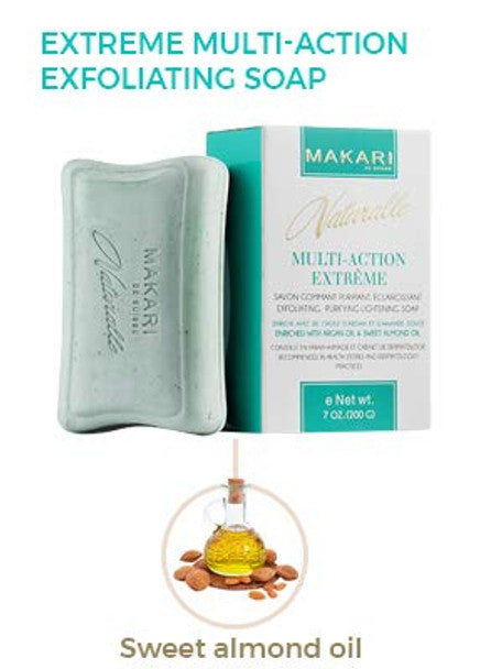 Makari Multi-Action Exfoliating Lightening Soap with Argan Oil&Sweet Almond Oil SPF 15 7oz/200g