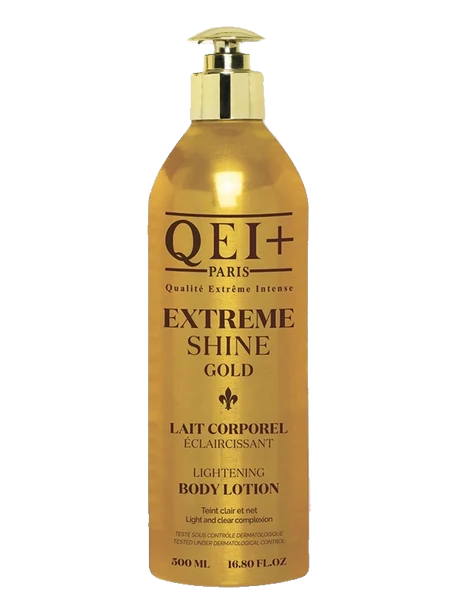 QEI+ Extreme Shine Gold Lightening Body Lotion 16.80 Oz Qei +