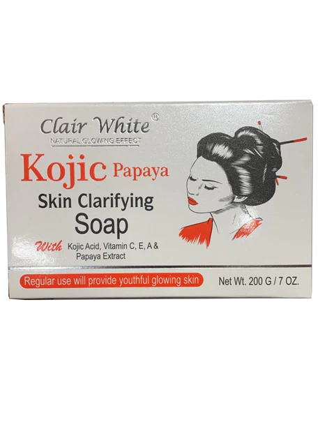 Clair White Kojic Acid, Papaya Extract Skin Clarifying Soap 7oz Clair White