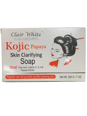 Clair White Kojic Acid, Papaya Extract Skin Clarifying Soap 7oz Clair White