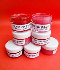 pink balm and Scrub, Lightening Firming Rejuvenating Dark Lip and Stains Remover (Best pink Lips Cream & scrub on the market) 10-gm. Kismet Beauty Brands