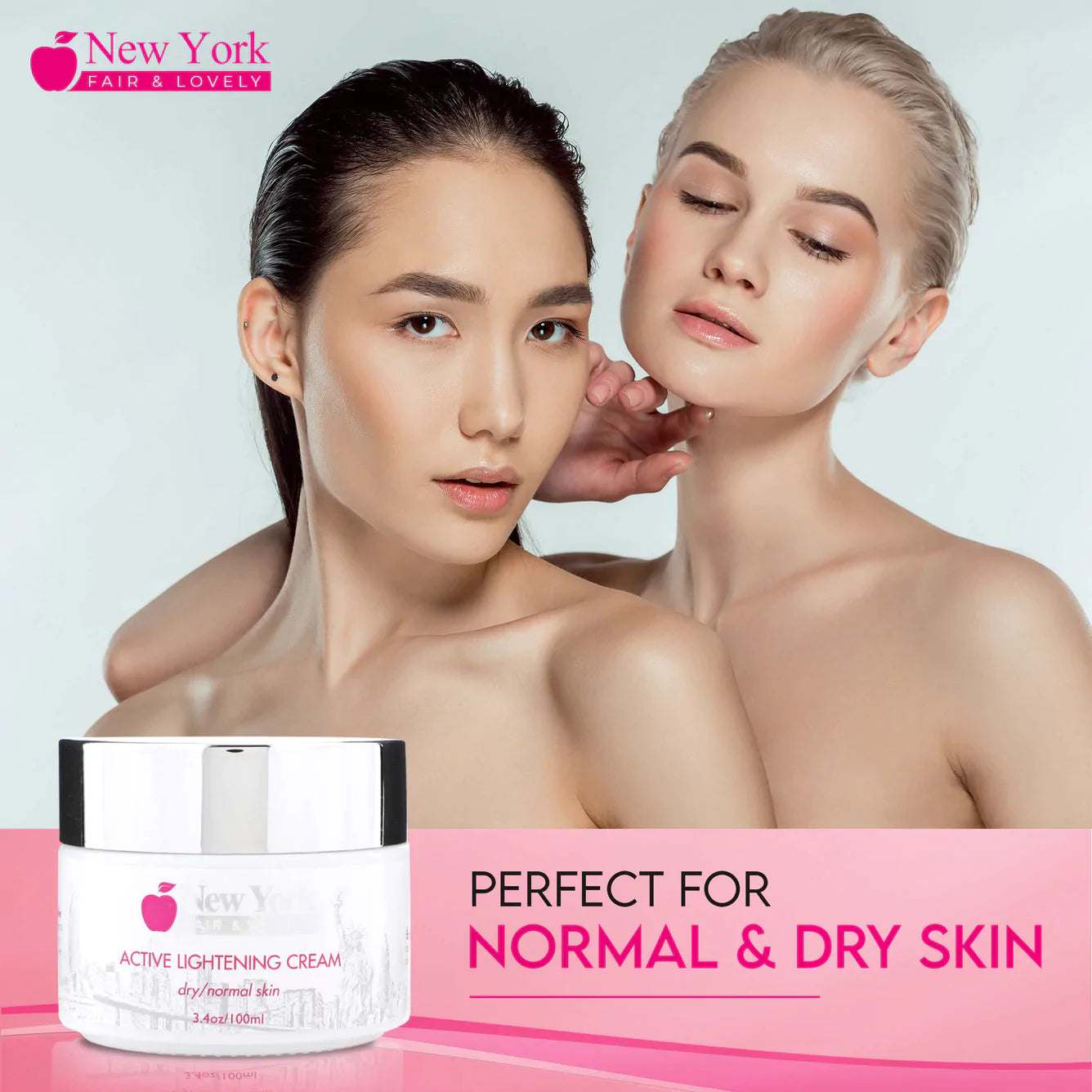New York Fair & Lovely Active Lightening Jar Cream 3.4oz / 100ml New York fair and lovely