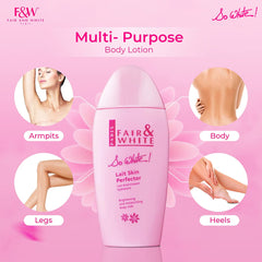 Fair & White So White, Brightening Lotion | 500ml / 17.6 fl oz | Hyperpigmentation Treatment, Dark Spot Remover for Body, Knees, Elbows, Armipts | with Almond Oil fair and white