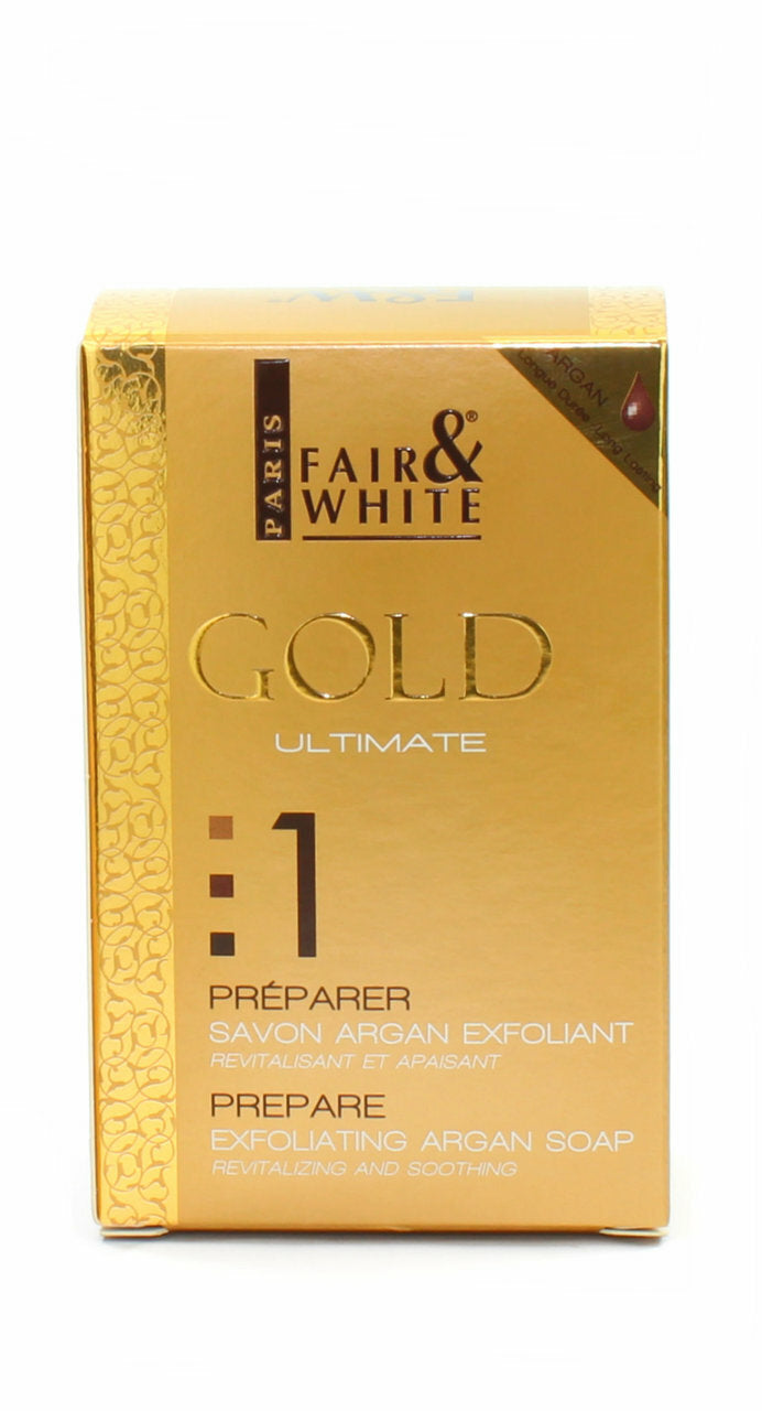 Fair & White #553 Gold Exfoliating Argan(#1) Soap 7 oz / 200g Fair & White Gold