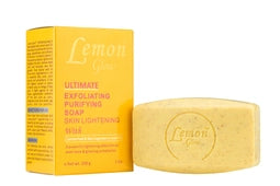 Lemon Glow Ultimate Exfoliating Purifying Skin Lightening Soap 7 oz / 200g Lemon Glow