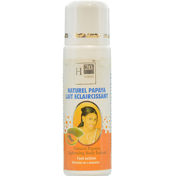H20 Natural Papaya Lightening Body Milk Lotion 16.9 oz / 500 ml H20