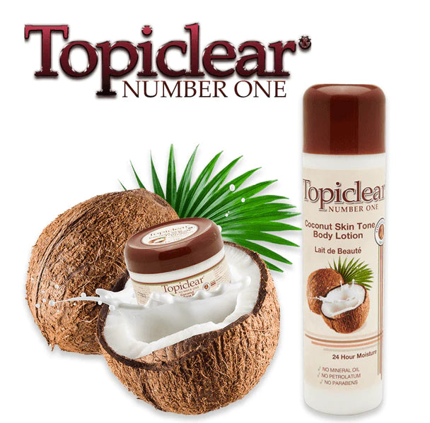 Topiclear Coconut Skin Tone Body Lotion 16.8 OZ Topiclear