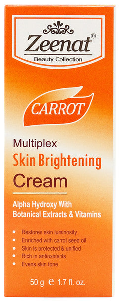 Zeenat Carrot Multiplex Skin Brightening Cream 50g ZEENAT