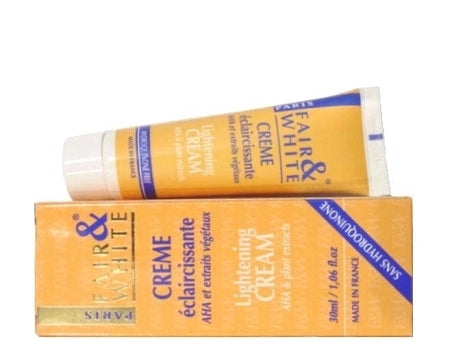 Fair & White Lighteing Cream AHA & Plant Extracts (Creme AHA et extraits) 1 oz / 30 ml FAIR & WHITE ORIGINAL
