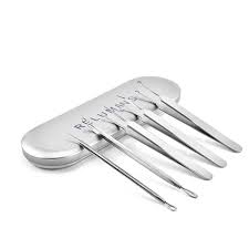 Relumins Pro Clear 5 piece Blemish, Pimple Comedone Extractor Tool Best Acne Removal Kit - Treatment for Blemish, Whitehead Popping, Zit Removing for Risk Free Nose Face Skin with Metal Case RELUMINS