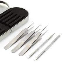 Relumins Pro Clear 5 piece Blemish, Pimple Comedone Extractor Tool Best Acne Removal Kit - Treatment for Blemish, Whitehead Popping, Zit Removing for Risk Free Nose Face Skin with Metal Case RELUMINS