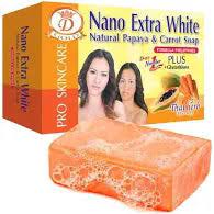 NANO Extra Carrot Natural Carrot & Papaya Soap 8.81oz / 250g Nano Extra White