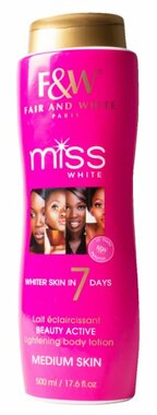 Fair & White Miss White Medium Skin 7 Day (Pink) Body Lotion 500ml/17.6oz Miss White