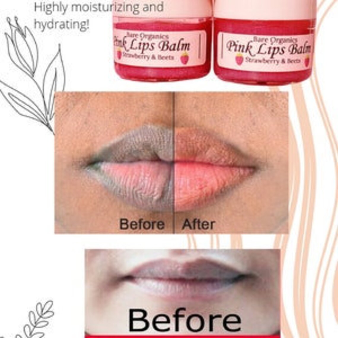 Pink Lips cream, Lightening Firming Rejuvenating Dark Lips & Stains Remover.