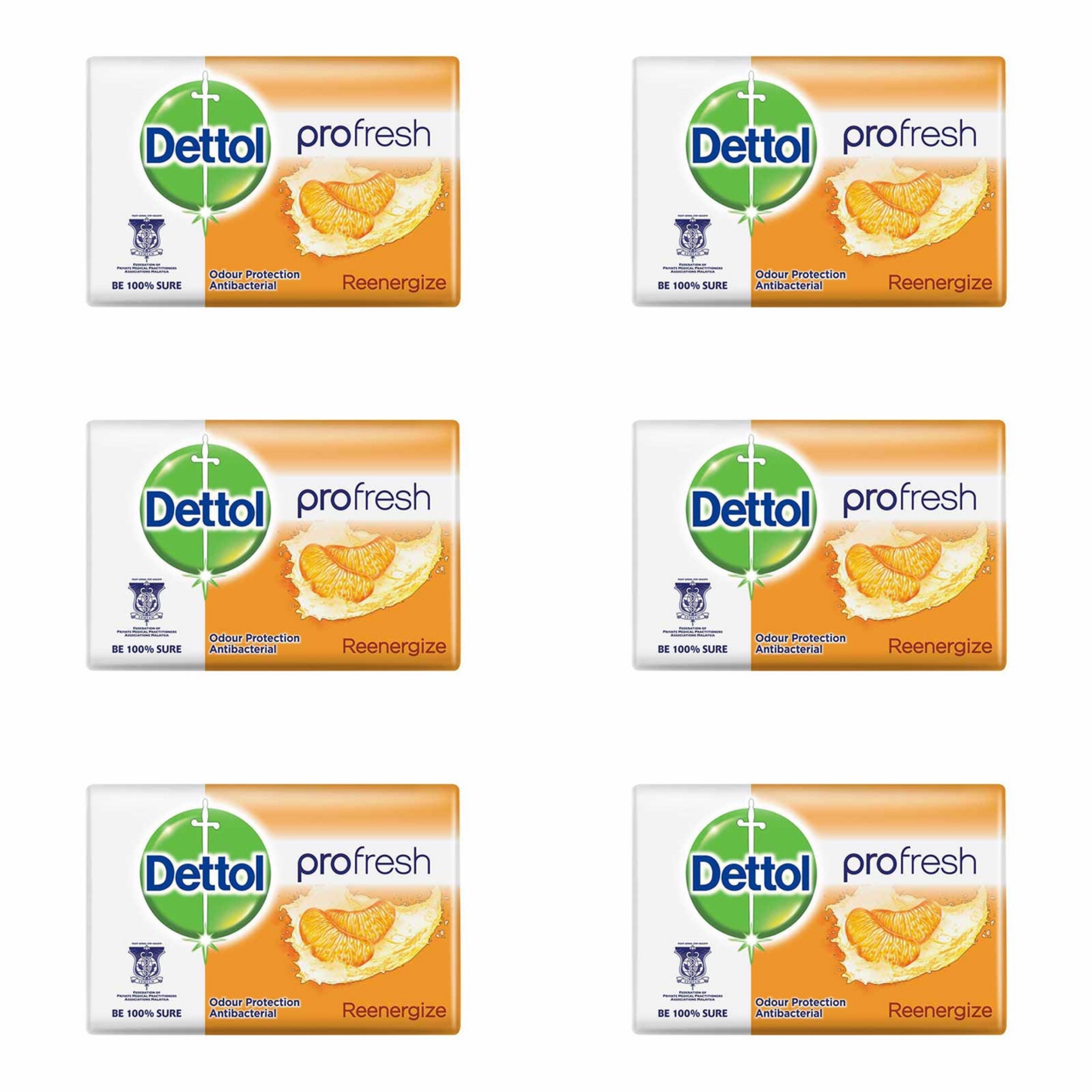 Dettol Anti-Bacterial Bar Soap, Re-Energize, 105 Gr / 3.7 Oz Pack Of 3 Dettol
