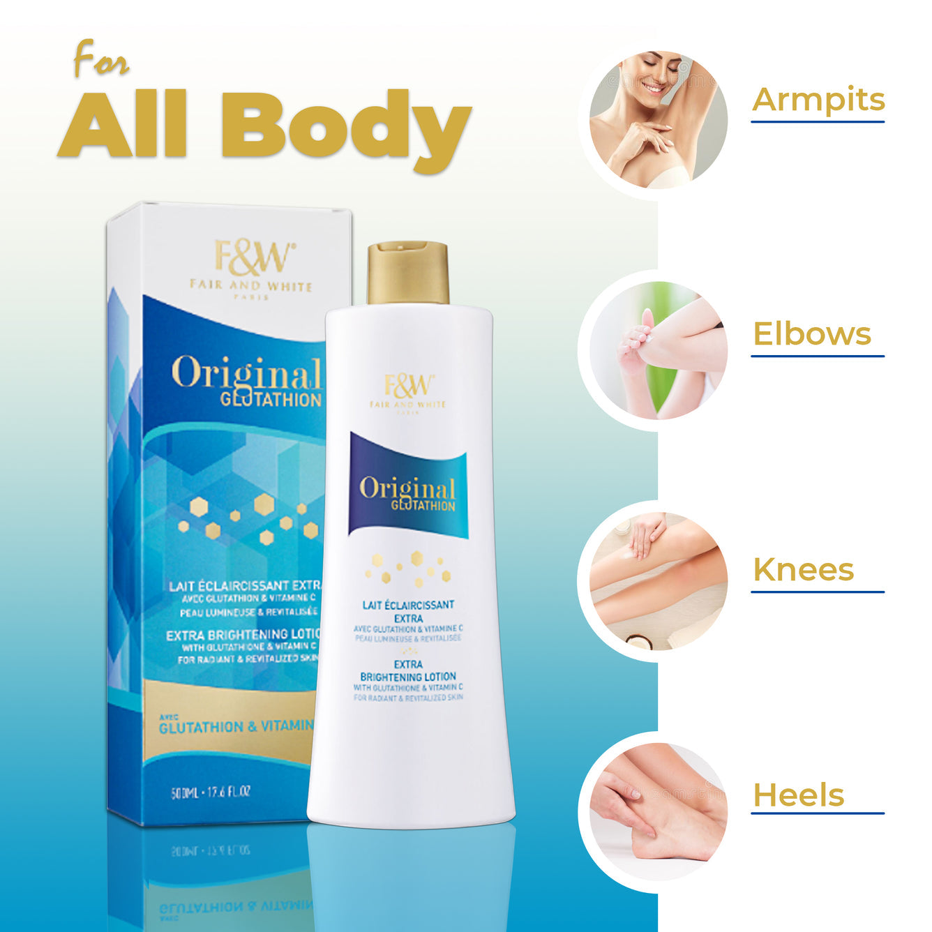 Fair and White Original Glutathion Brightening Lotion 500ml