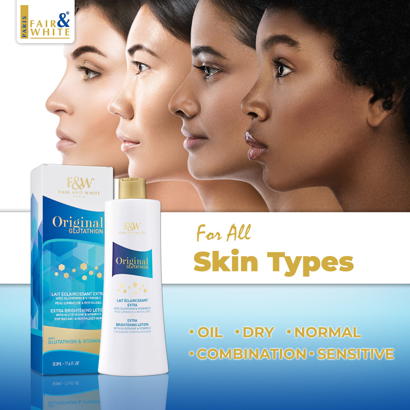 Fair and White Original Glutathion Brightening Lotion 500ml