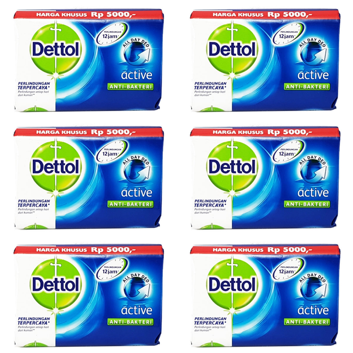 Dettol Anti-bacterial Bar Soap Active - Pack Of 3 Dettol