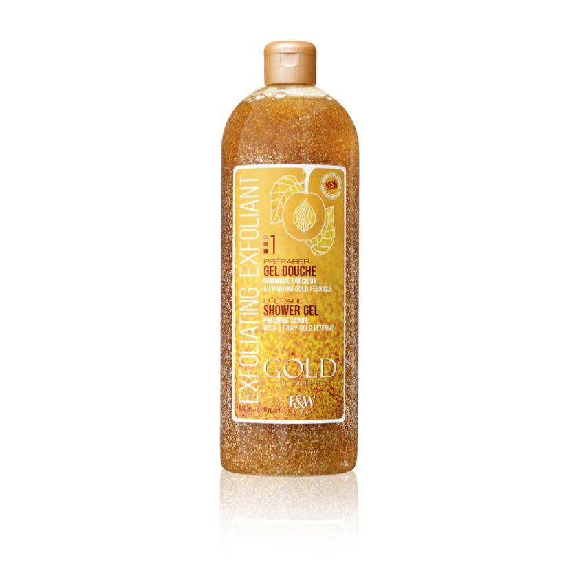Fair & White Gold Exfoliating Shower Gel scrub NEW - Invigorates skin - 940ml / 31.8 fl oz