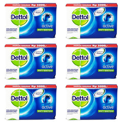 Dettol Anti-bacterial Bar Soap Active - Pack Of 6 Dettol