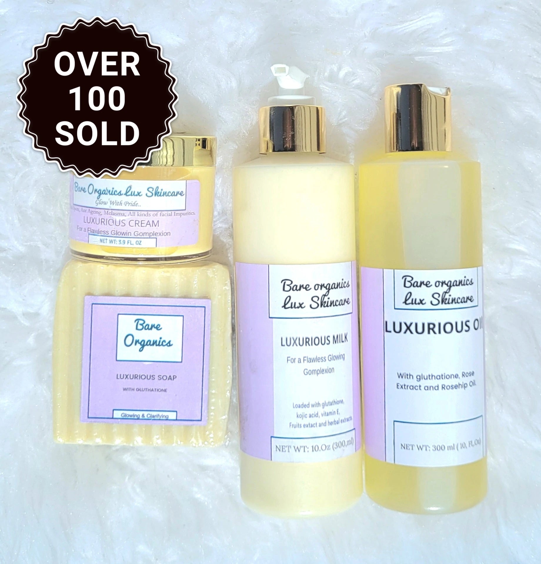 Half cast 20X Glutaprime customised 6-in-1 set RoyalGlow Organics