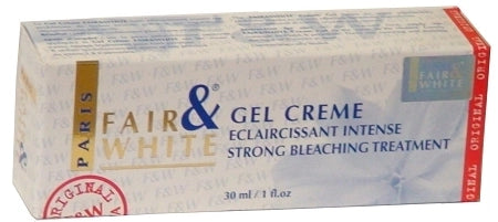 Fair & White Gel Creme Eclaircissant intense Strong Bleaching Treatment (White Tube)) 1 oz / 30ml FAIR & WHITE ORIGINAL