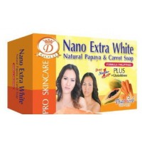 NANO Extra Carrot Natural Carrot & Papaya Soap 8.81oz / 250g Nano Extra White